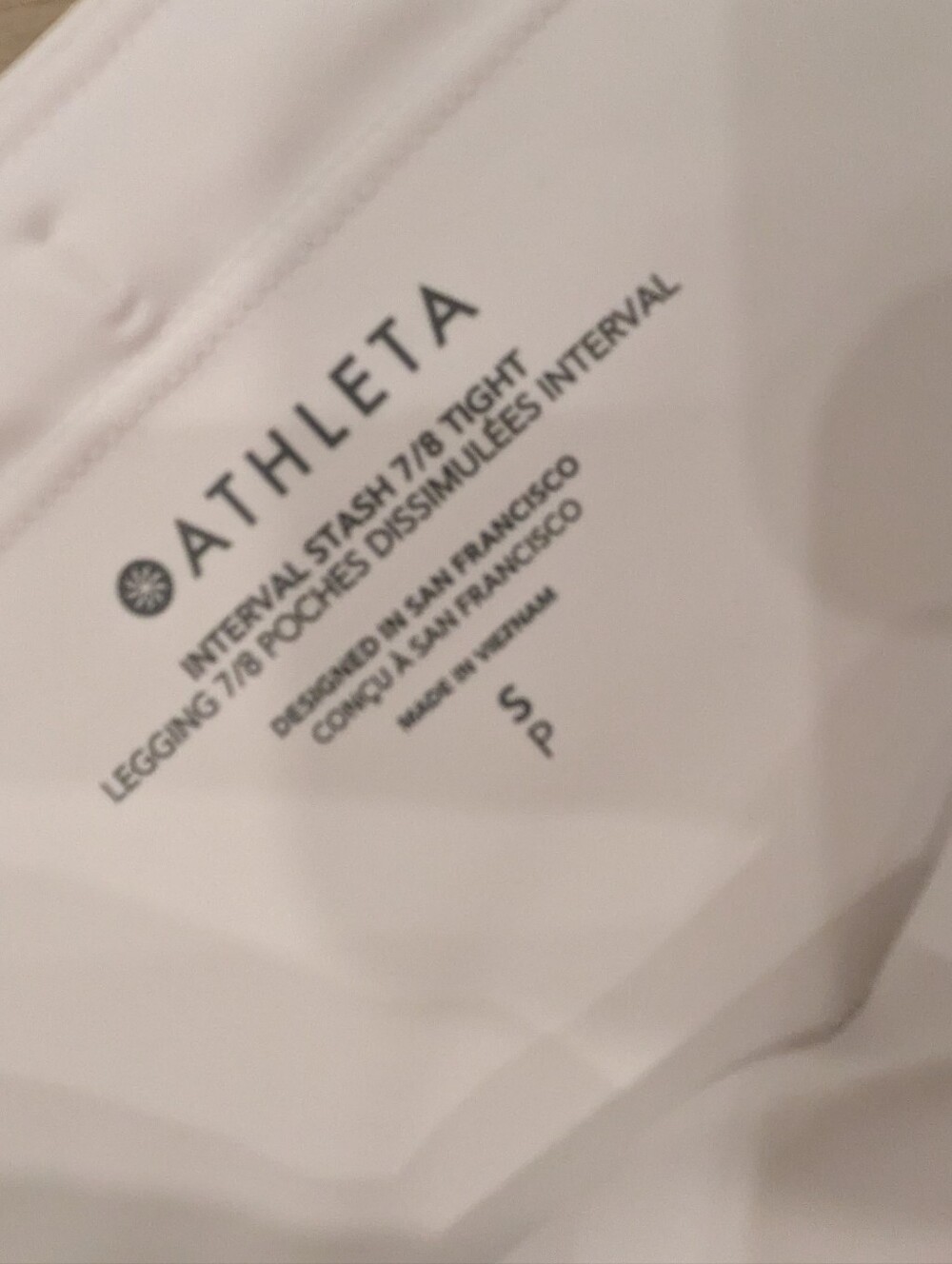 Athleta White Interval Stash 7/8 Cropped Leggings Size S NWT - Picture 6 of 8